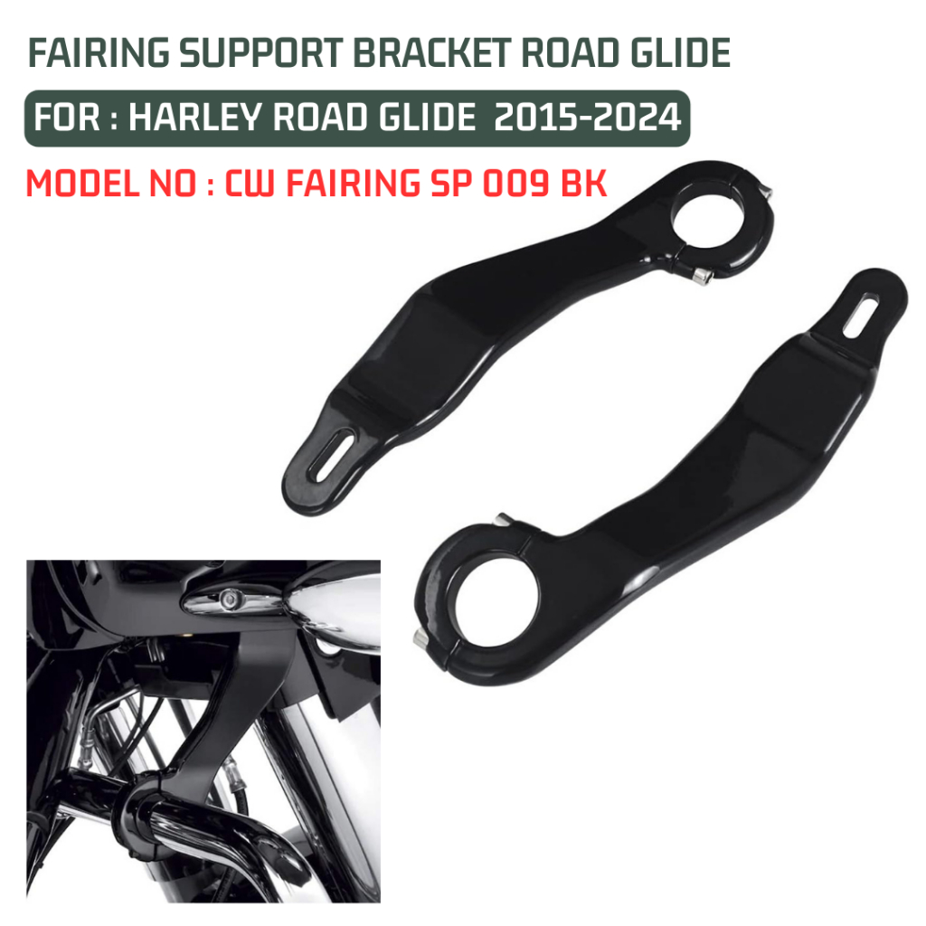 FAIRING SUPPORT BRACKET HARLEY ROAD GLIDE 2015-2024 CW FAIRING SP 009 BK