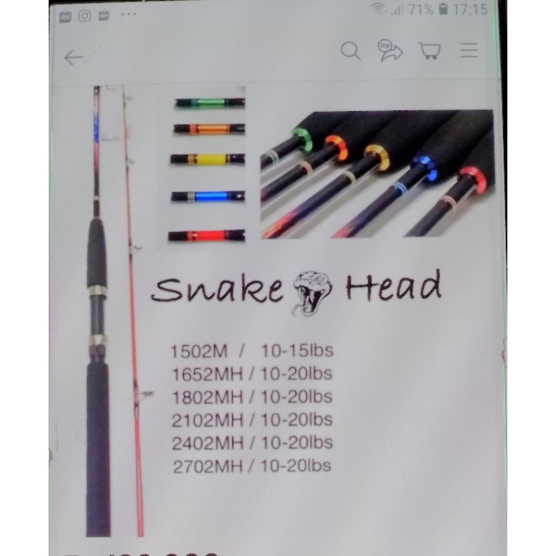 Bless Snake Head Joran pancing 2102MH