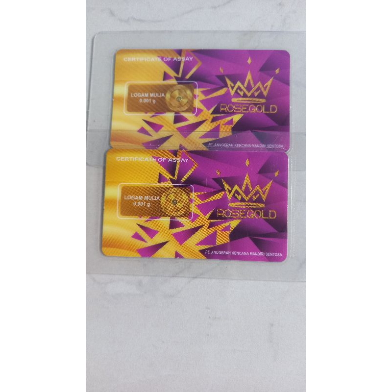 LOGAM MULIA 0.001G EMAS MINI BABYGOLD ROSEGOLD MICROGRAM