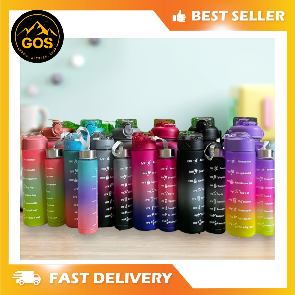 BOTOL BERANAK 3 IN 1 VIRAL BOTOL GRADASI BERANAK HEMAT MURAH GRADASI 2 WARNA