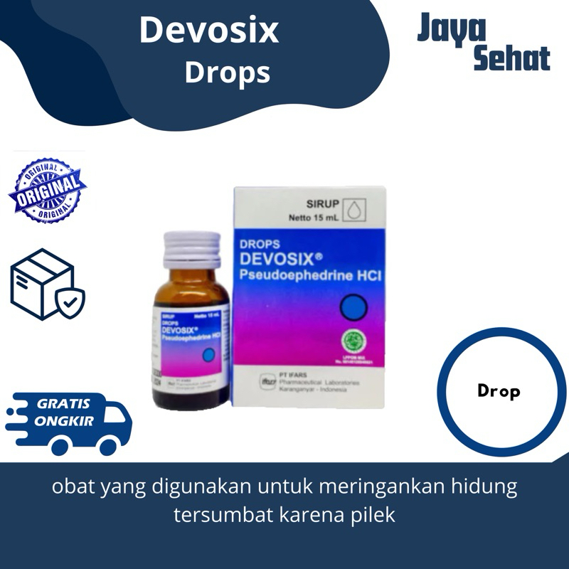 Devosix Drops 15 ml - Sirup Obat Flu dan Pilek Bayi (BANJARMASIN)