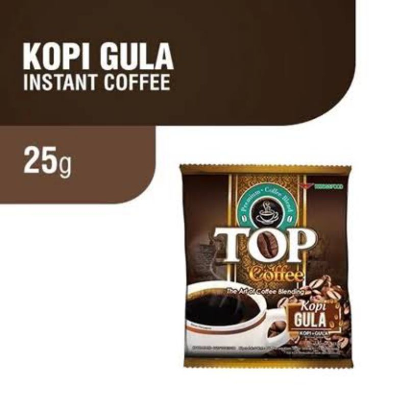 

Top Coffe Kopi Gula 2 in 1 25gr x 12 pcs (1 renceng)