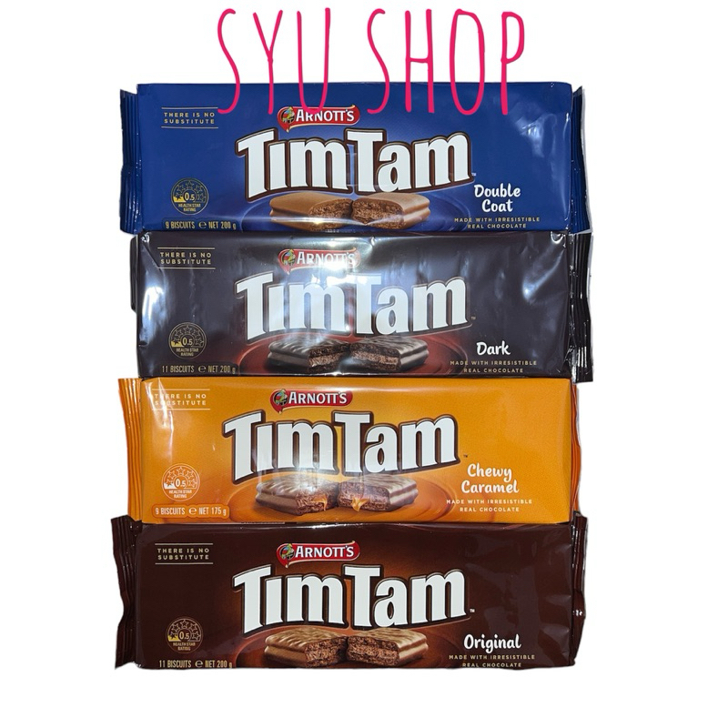 

Arnotts timtam tim tam australia original classic dark double coat chocolate chewy caramel 175gr 200gr