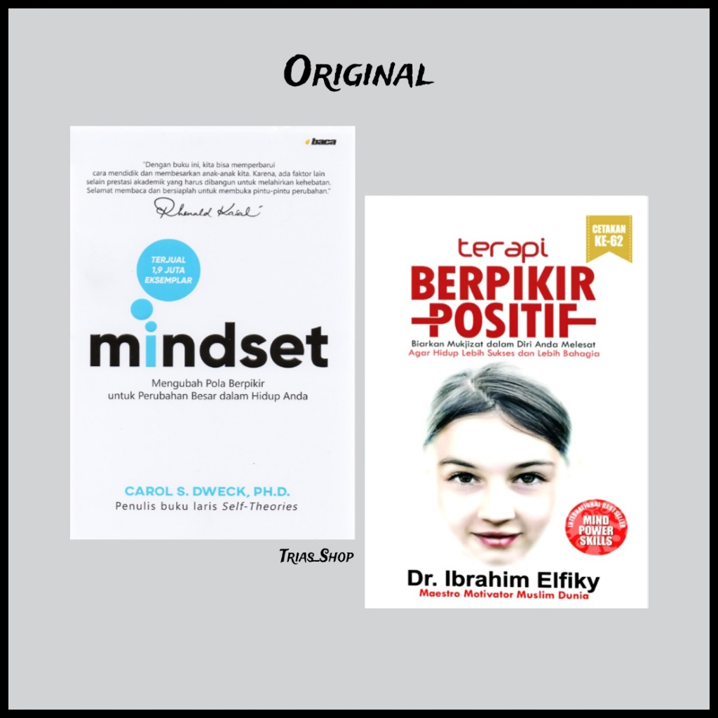 Bundling 2 Buku MINDSET Dan Terapi Berpikir Positif Original Bahasa Indonesia