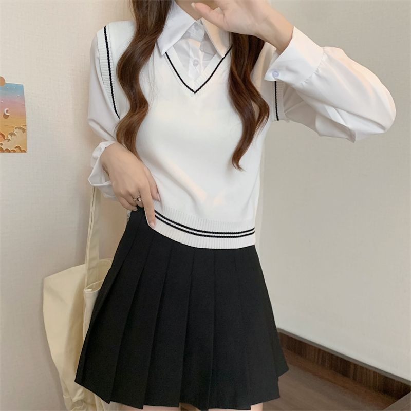 Baju Atasan Wanita Import Scula - Atasan Rajut Premium Kombinasi Katun - Baju Kekinian