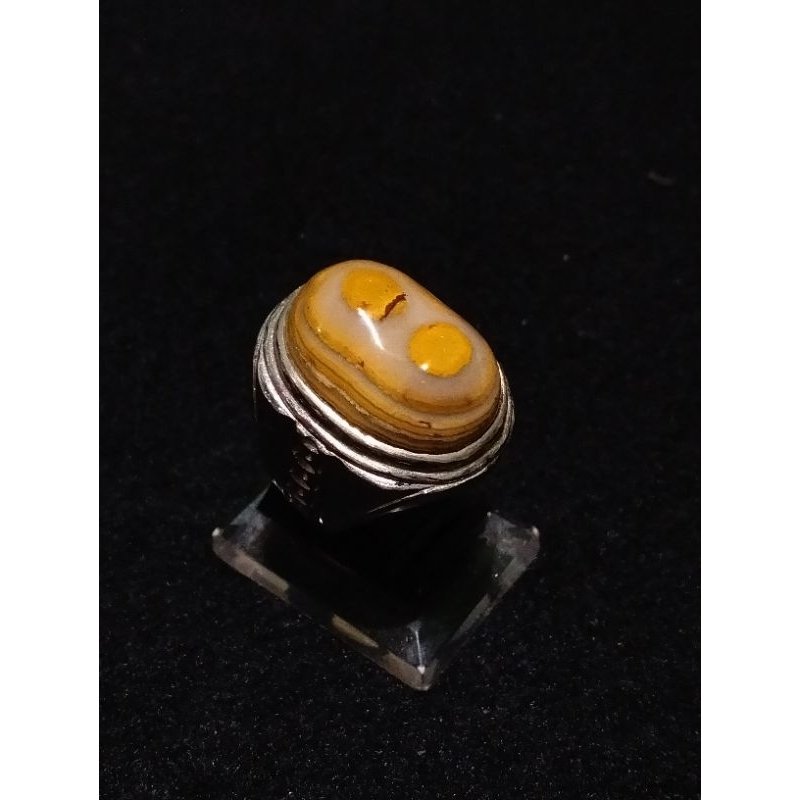 Batu Akik Puser Bumi Pamor Angka Delapan Antik