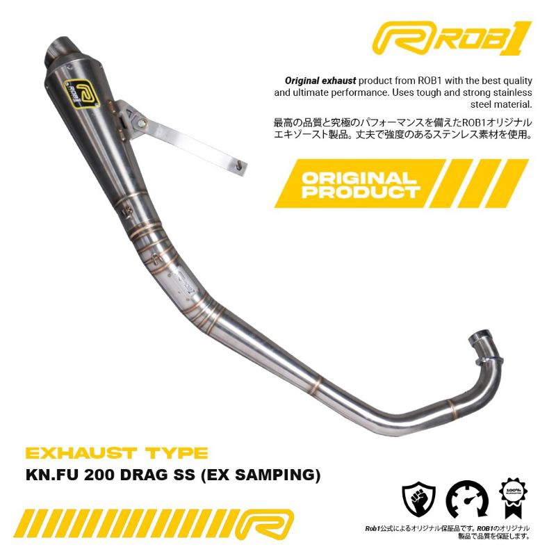 KNALPOT FU 200 DRAG EX SAMPING STAINLESS