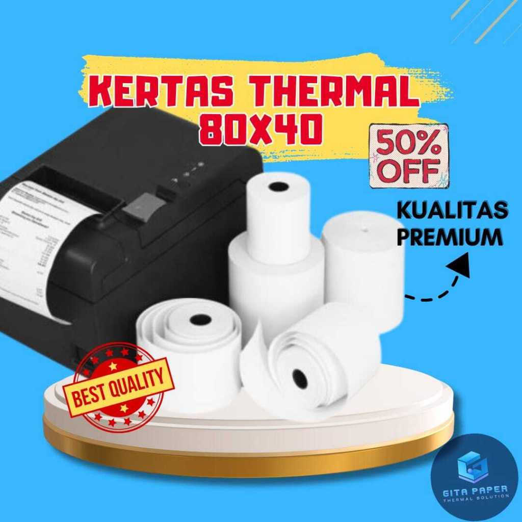 

KERTAS STRUK THERMAL KASIR 80X40 EKONOMIS