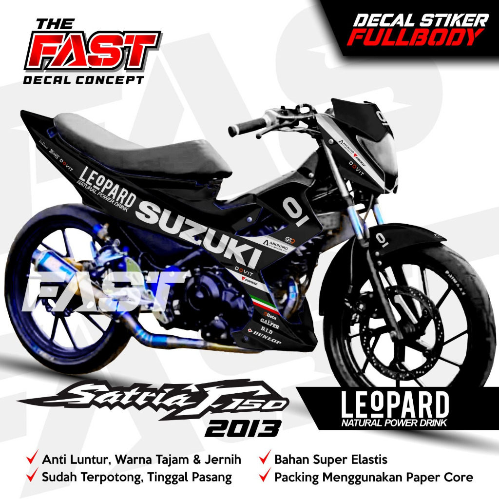BISA COD STIKER Satria Fu 150 Decal Satria FU Facelift 2013 Full Body Leopard Stiker Satria F150 Fac