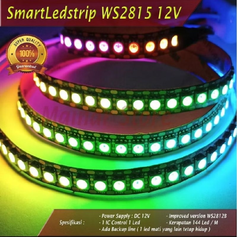 Smart Ledstrip WS2815 50 cm