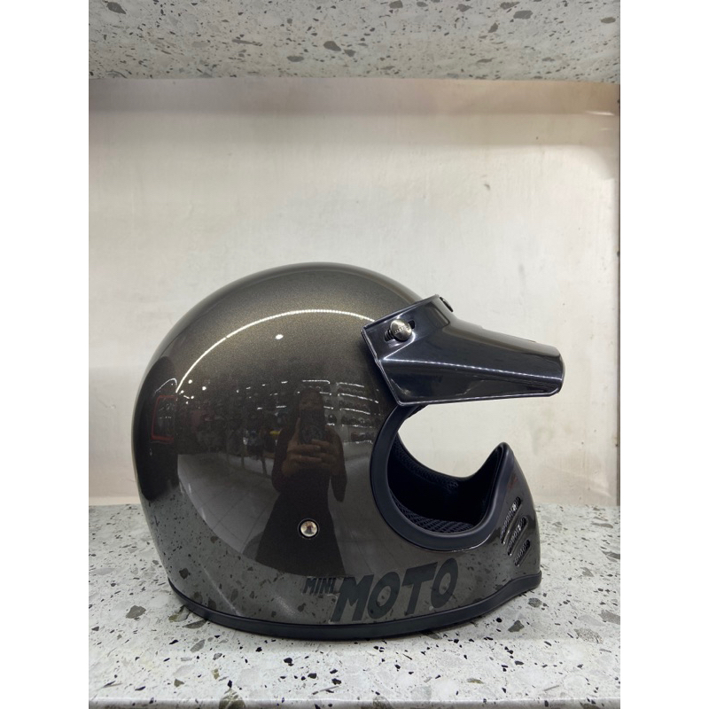 HELM CAKIL FINO MINI MOTO SOLID