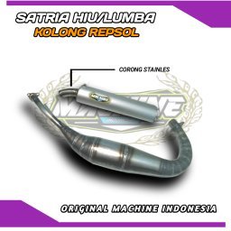KNALPOT SATRIA 2 TAK KOLONG REPSOL PLAT KARAT ORIGINAL MACHINE BUKAN ABRT KDX