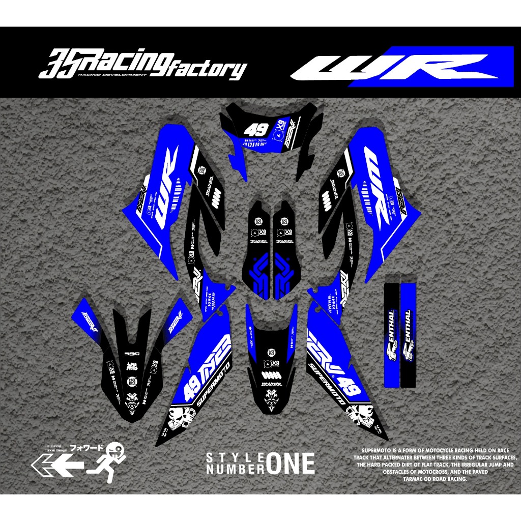 decal wr155 / decal wr supermoto full body bisa custom desain