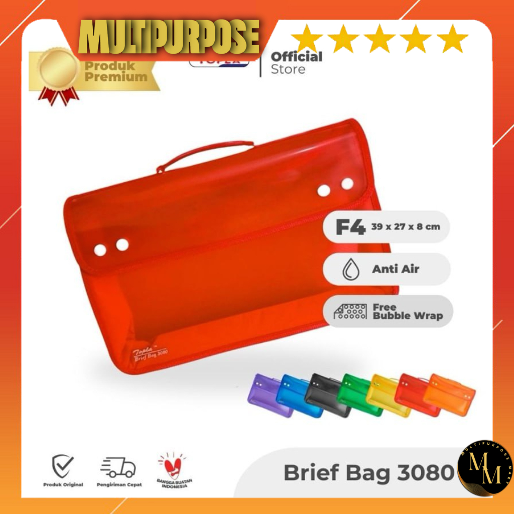 

TOPLA BRIEF BAG BB 3080 / TAS MAP /TAS MAP KANCING / MAP JINJING