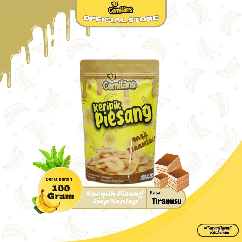 

Cemilans Keripik Pisang Lumer Rasa Tiramisu Berat 100 Gram