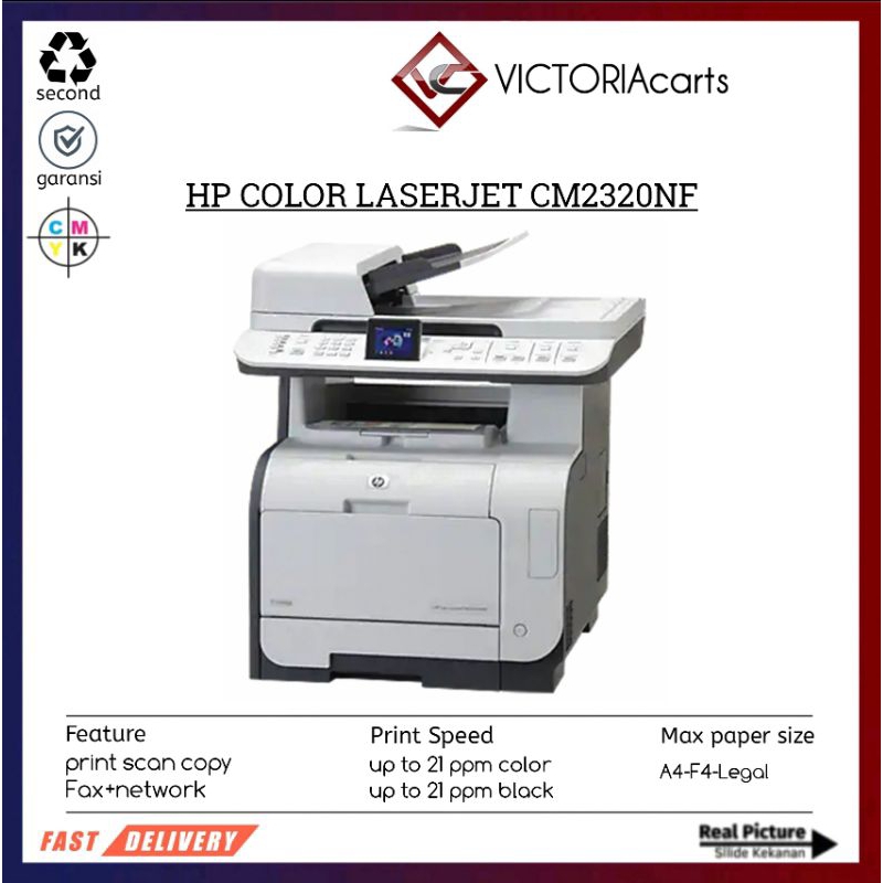 printer hp color laserjet cm2320nf multifungsi print scan copy A4-F4