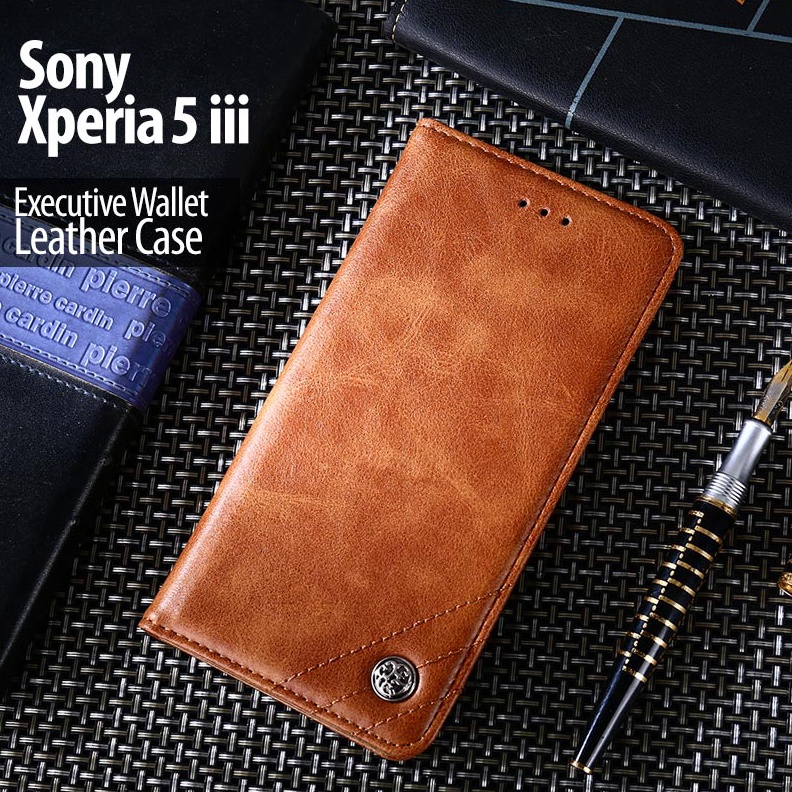 SPECIAL PROMO Sony Xperia 1 iii  Executive Wallet Leather Flip Case