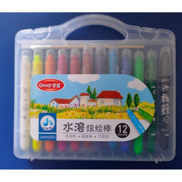 

ORIGINAL Crayon 12 warna GRASP mata SEDANG