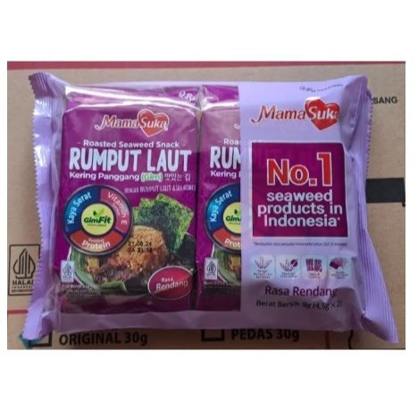 

2 PCS MamaSuka Rumput Laut Panggang Roasted Seaweed Rasa Rendang