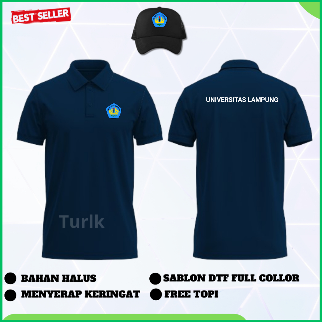 Baju Unila Baju Polo Universitas lampung Baju Poloshirt Universitas Lampung Unila