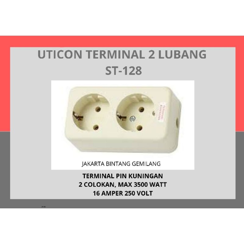 Uticon ST-128 Terminal 2 lubang