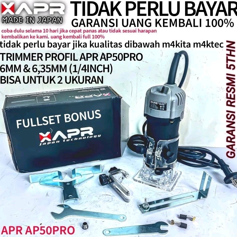 Mesin profil  router trimmer router kayu ukir 6mm Fullset JAPAN teknologi