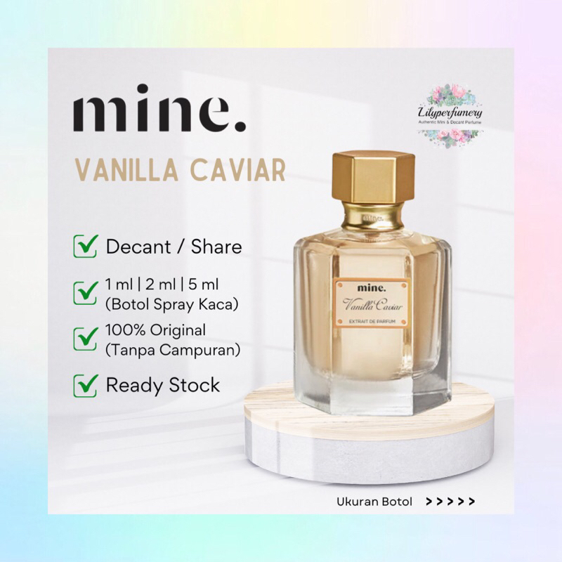 Parfum Decant / Share MINE.PERFUMERY VANILLA CAVIAR Extrait de Parfum 1 ml | 2 ml | 5 ml (Authentic 