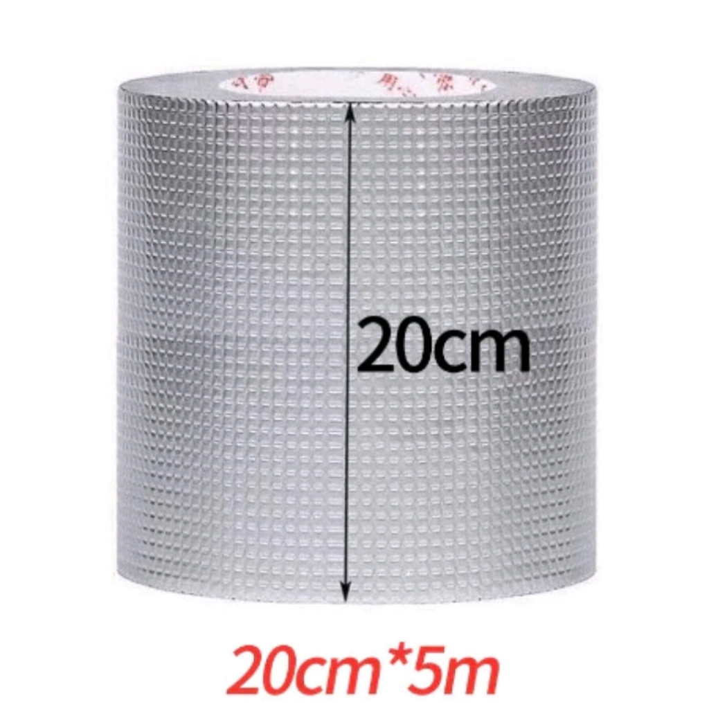 LAKBAN ANTI BOCOR Anti Bocor Butil Aluminium super kuat aluminium foil tapeAnti Bocor Waterproof Fle
