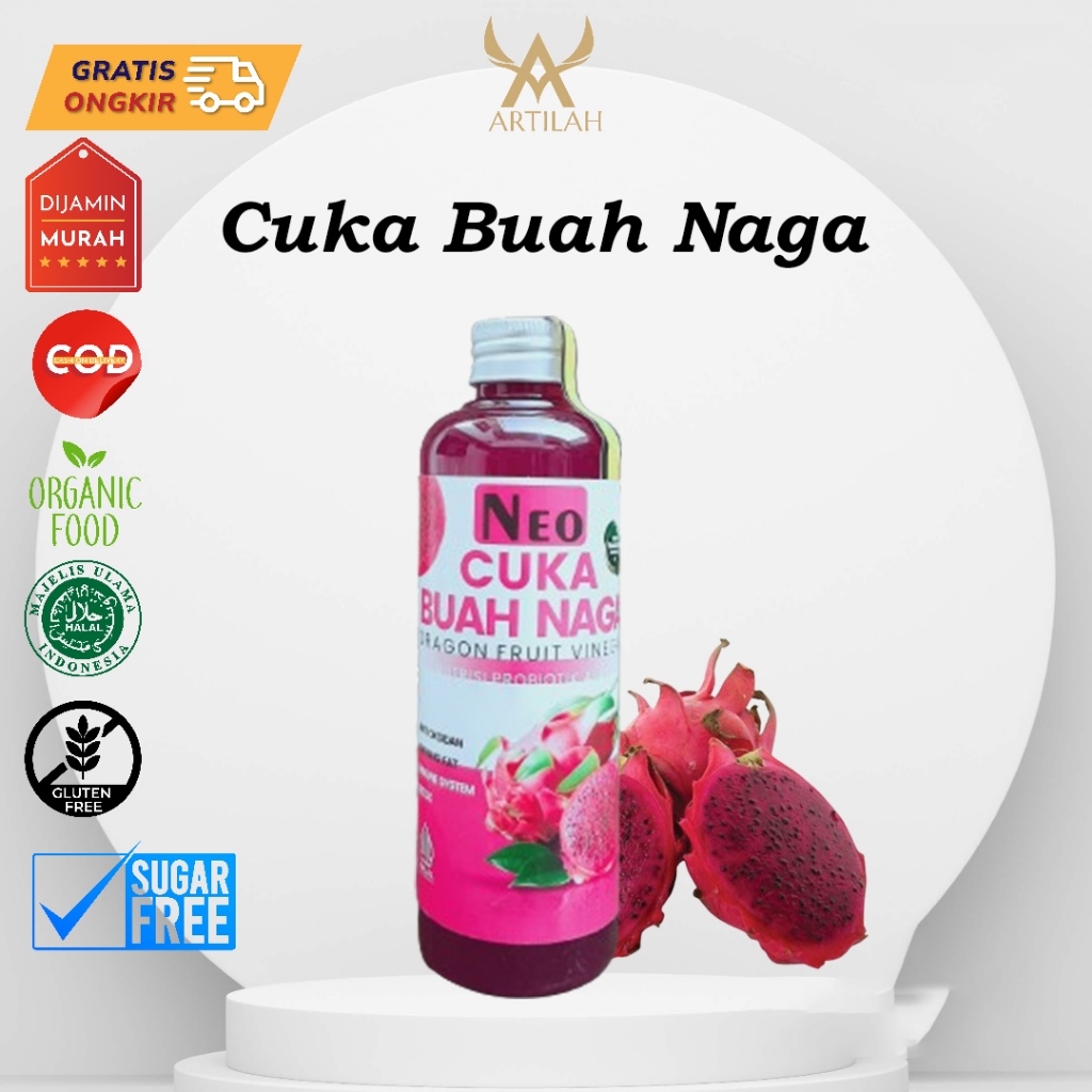 

Cuka Buah Naga Asli - Cuka Naga Prebiotik 250ml - Probiotik alami- Probiotics