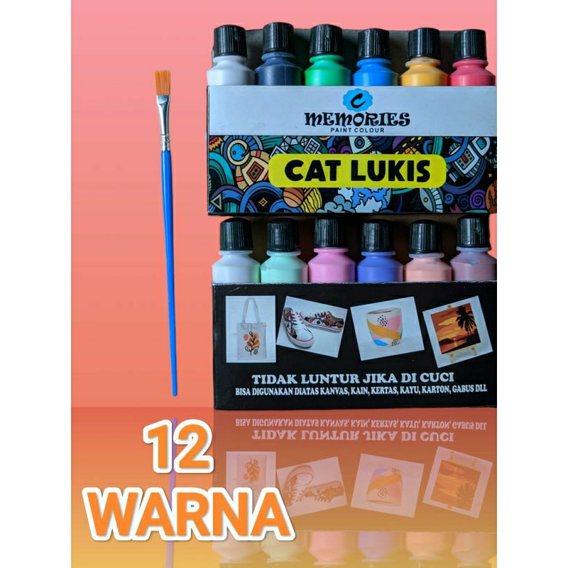 

Cat Lukis Acrylic/ Memories 12 Warna