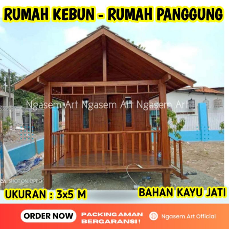 RUMAH KEBUN | RUMAH KAYU JATI | RUMAH PANGGUNG