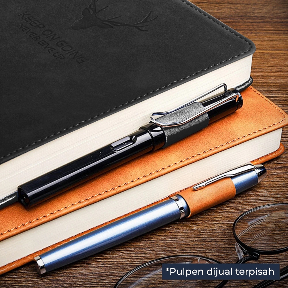 

HJK Buku Catatan Kerja Notebooks Cover Kulit Kertas A5