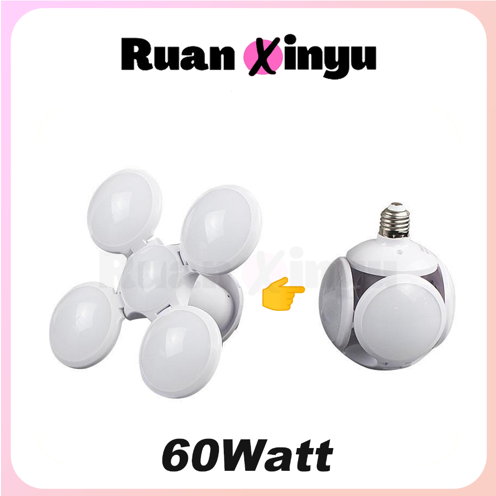 (RX) Lampu Bohlam Led 60w Model Lipat Bentuk Ufo / Led Football Ufo