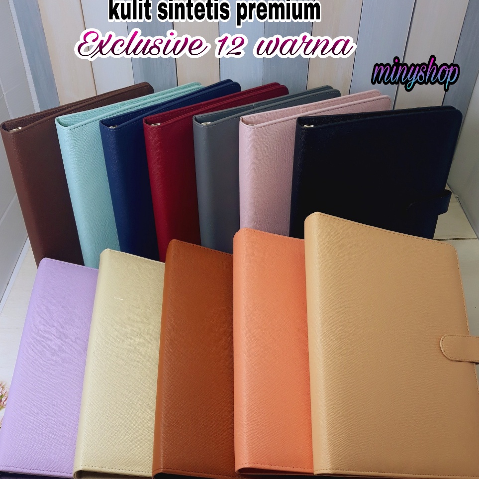 

KODE Q18W Binder Polos Exclusive B5 26 Ring 12 Warna Pilihan Buku Agenda Kuliah Kantor Bahan Kulit Termurah