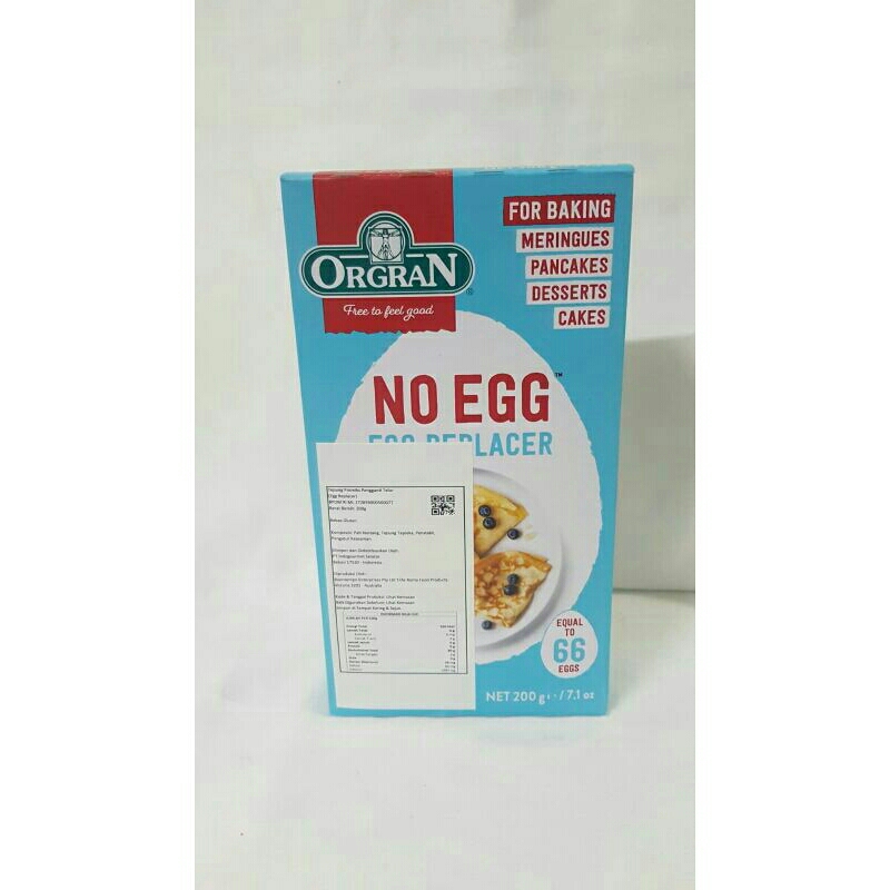 

Orgran No Egg / Natural Egg Replacer 200g