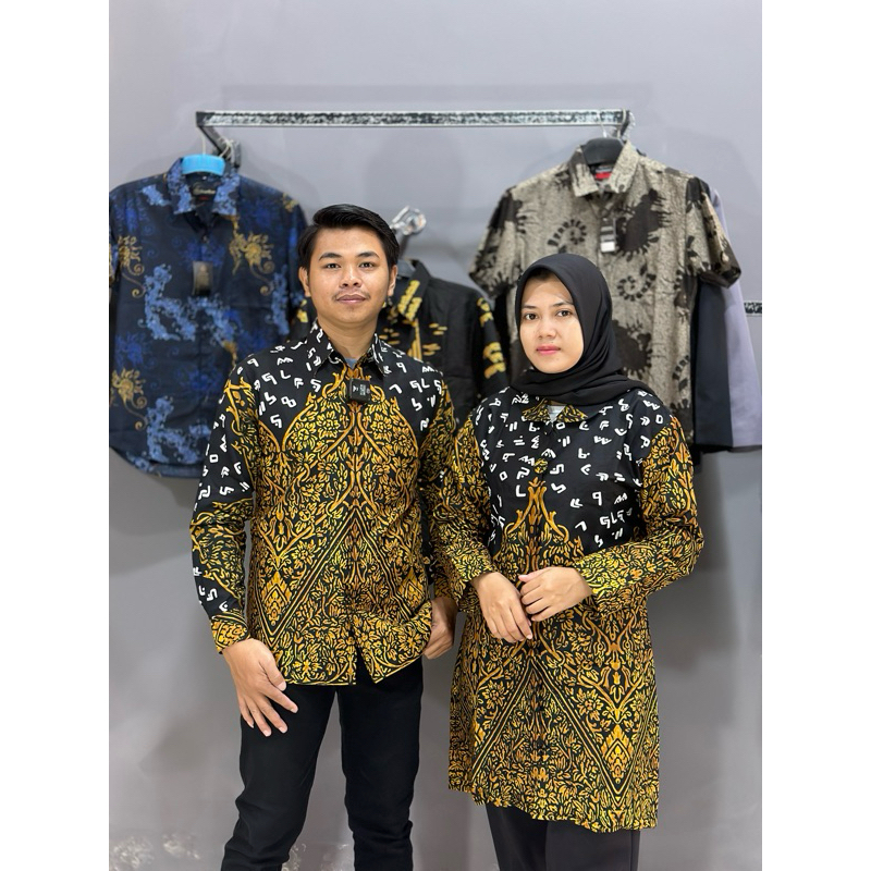 batik lontara has makassar kemeja batik lontara pria