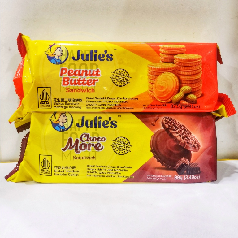 

[HALAL] JULIE'S BISCUIT SMALL/JULIES CHOCO MORE SANDWICH/PEANUT BUTTER/BISKUIT KACANG/ROTI KEJU