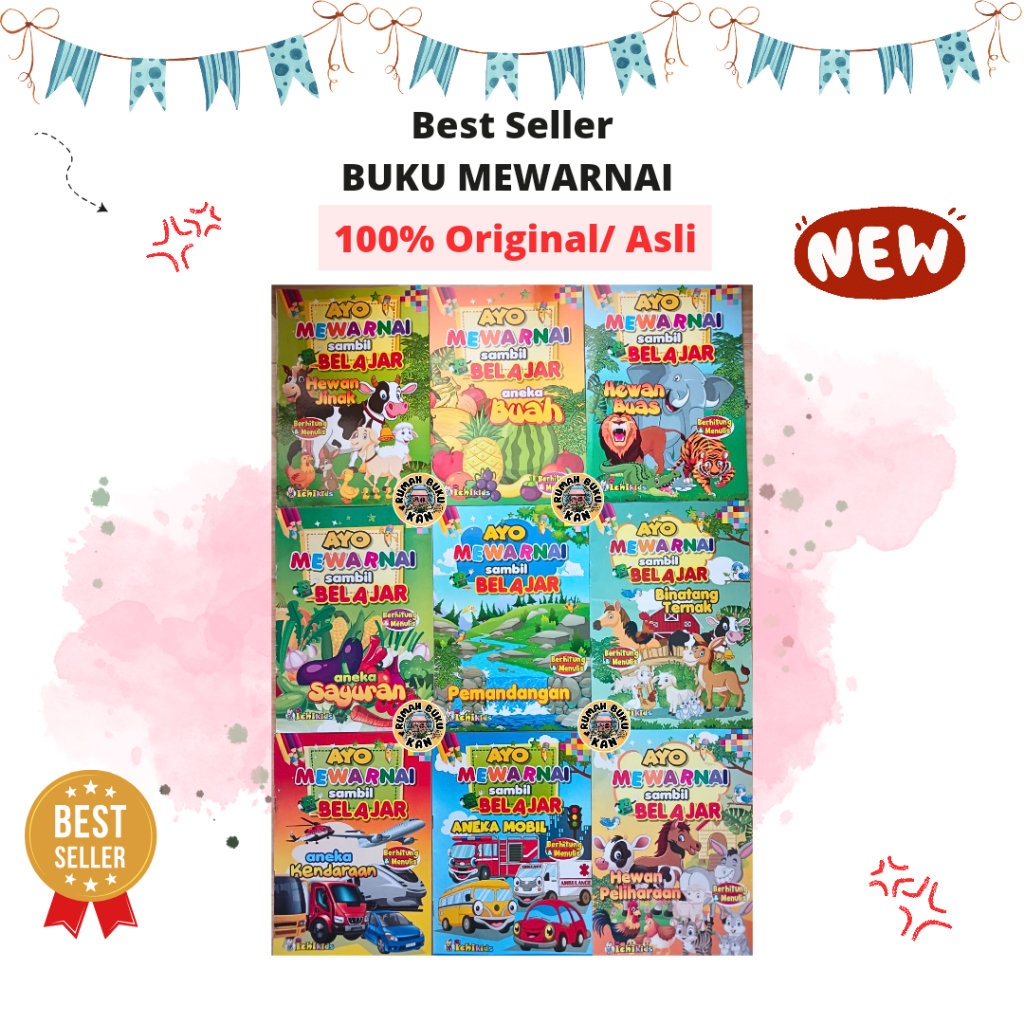 

BUKU AYO MEWARNAI SAMBIL BELAJAR Buku Mewarnai Anak murah berkualitas