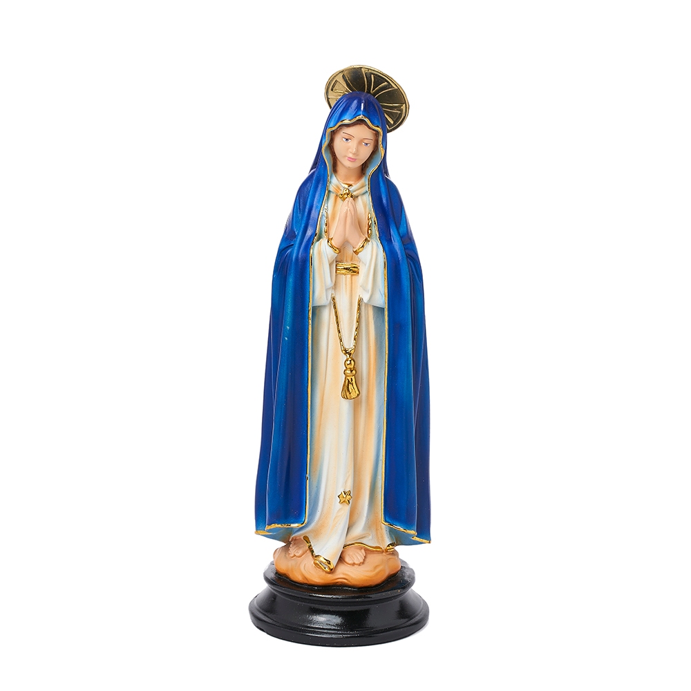 Patung Bunda Maria Fatima 30cm / Biru Tua - Patung Rohani - Patung Fatima - Pajangan Patung
