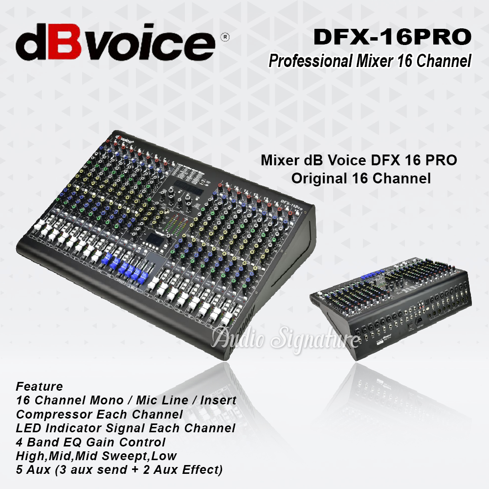 Mixer 16 Channel DB VOICE DFX16PRO | DFX 16PRO | DFX 16 PRO Original