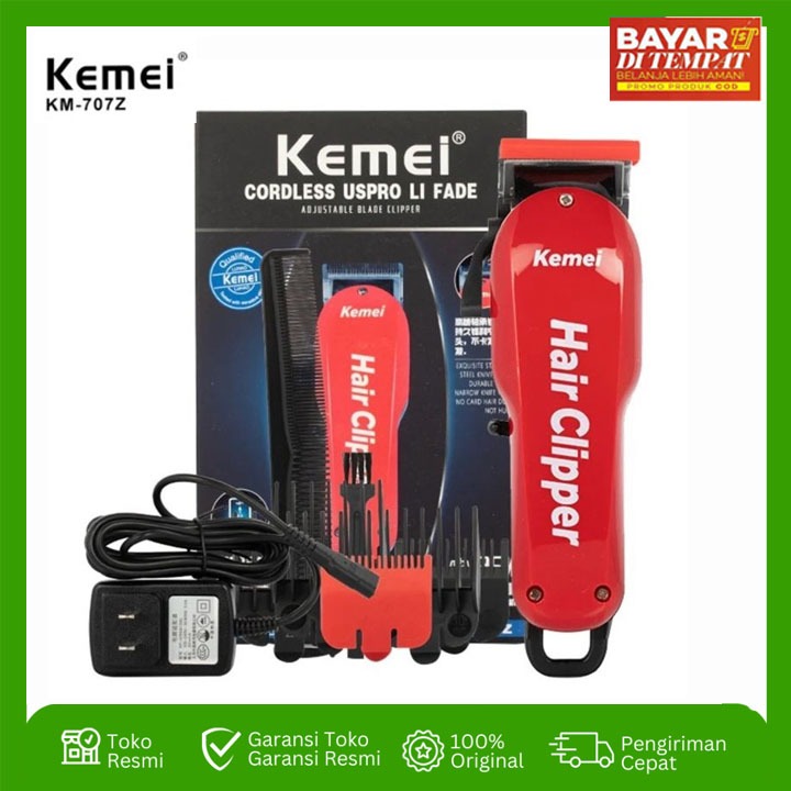 PROMO Alat Cukur Rambut Kemei km 707Z hair clipper km707z Barber Cordless CAS Cukuran Original