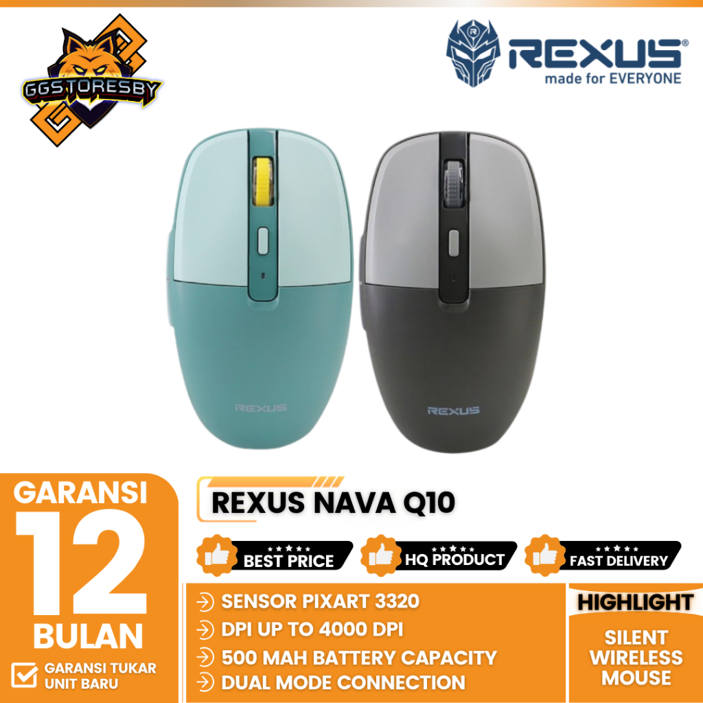 REXUS NAVA Q10 BLUETOOTH WIRELESS Gaming Mouse