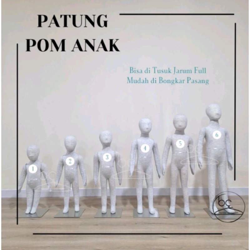 Patung Manekin Full Foam Body Foam Anak Manekin Foam Busa Manekin Dummy Boneka Jahit Manekin Busa