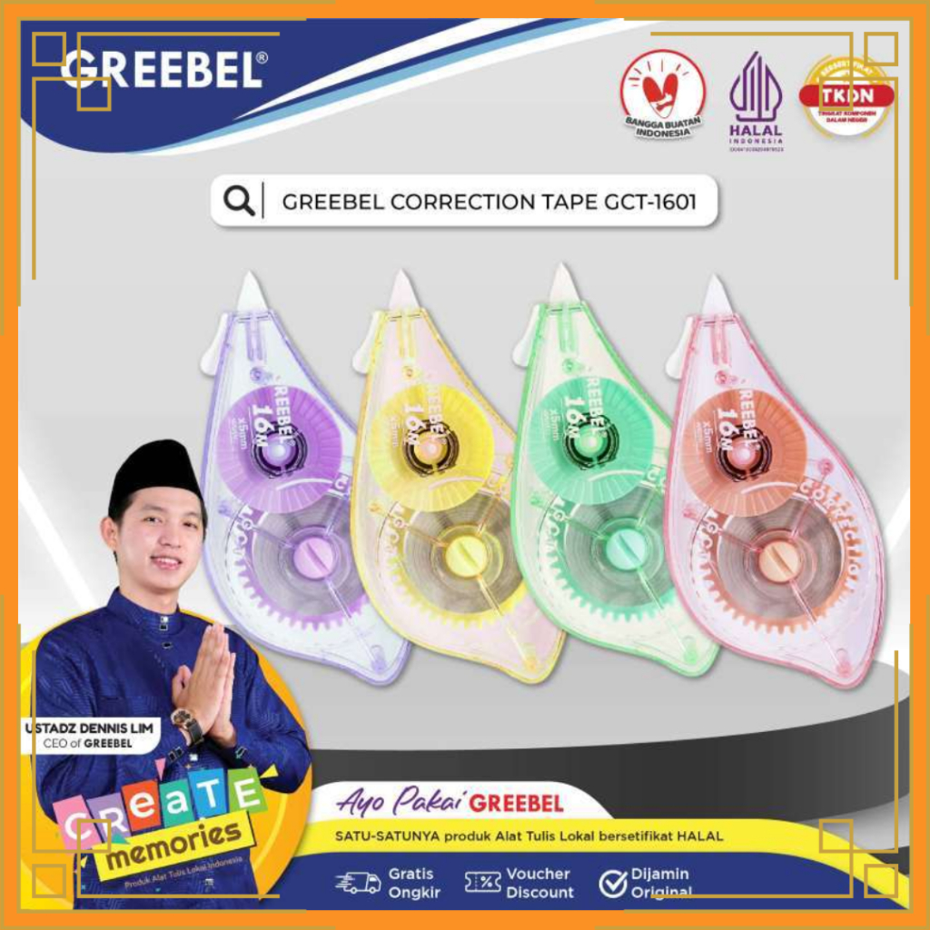 

GREEBEL Correction tape/tip-ex roll GCT-1601