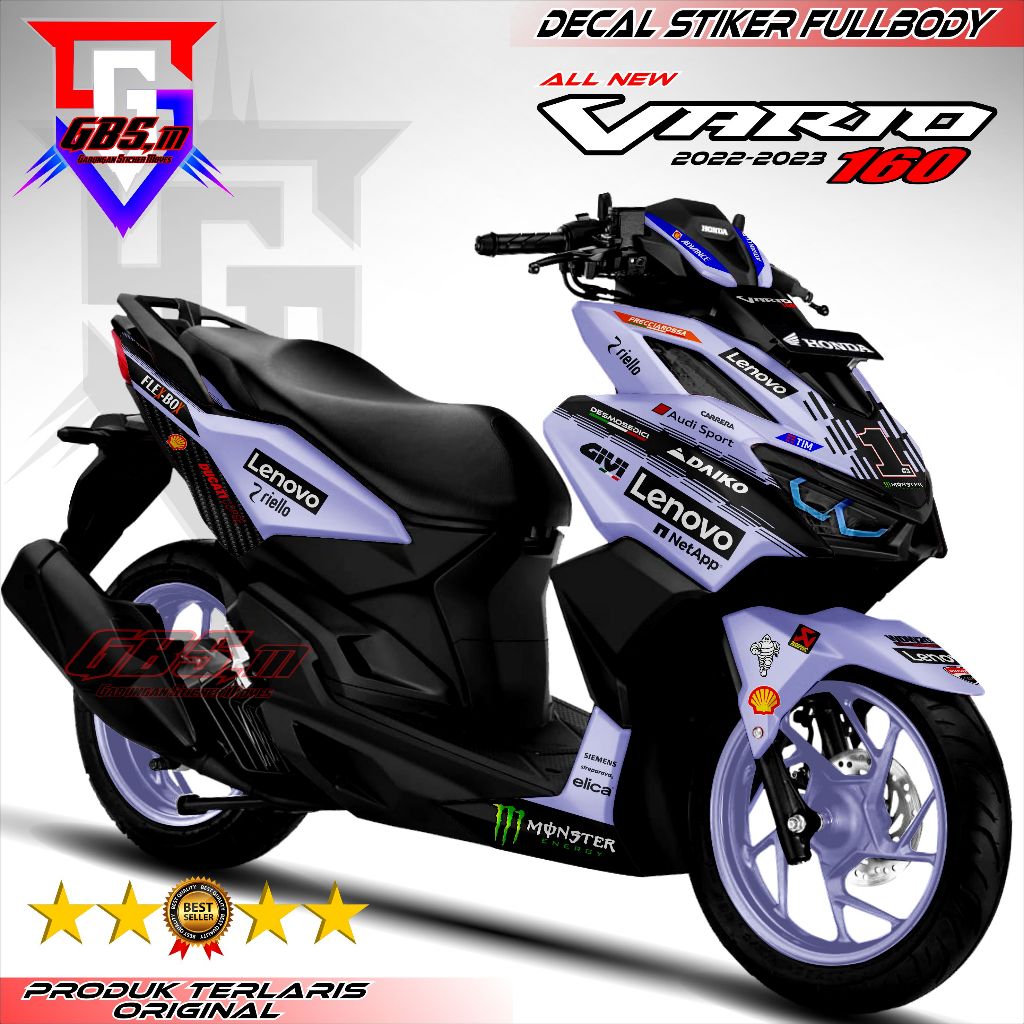 Decal Honda Vario 160 Stiker Decal Motor Vario 160 Cbs 2022 - 2025 Sticker Fullbody
