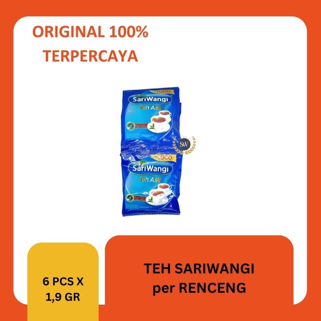 

Teh Sariwangi Sachet - SAK - PER RENCENG - ISI 6 sachets