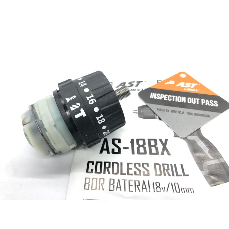 mesin bor cordless Gear box bor ast as 18bx by bull bor baterai  chuck 10 mm sparepart Gearbox ast a