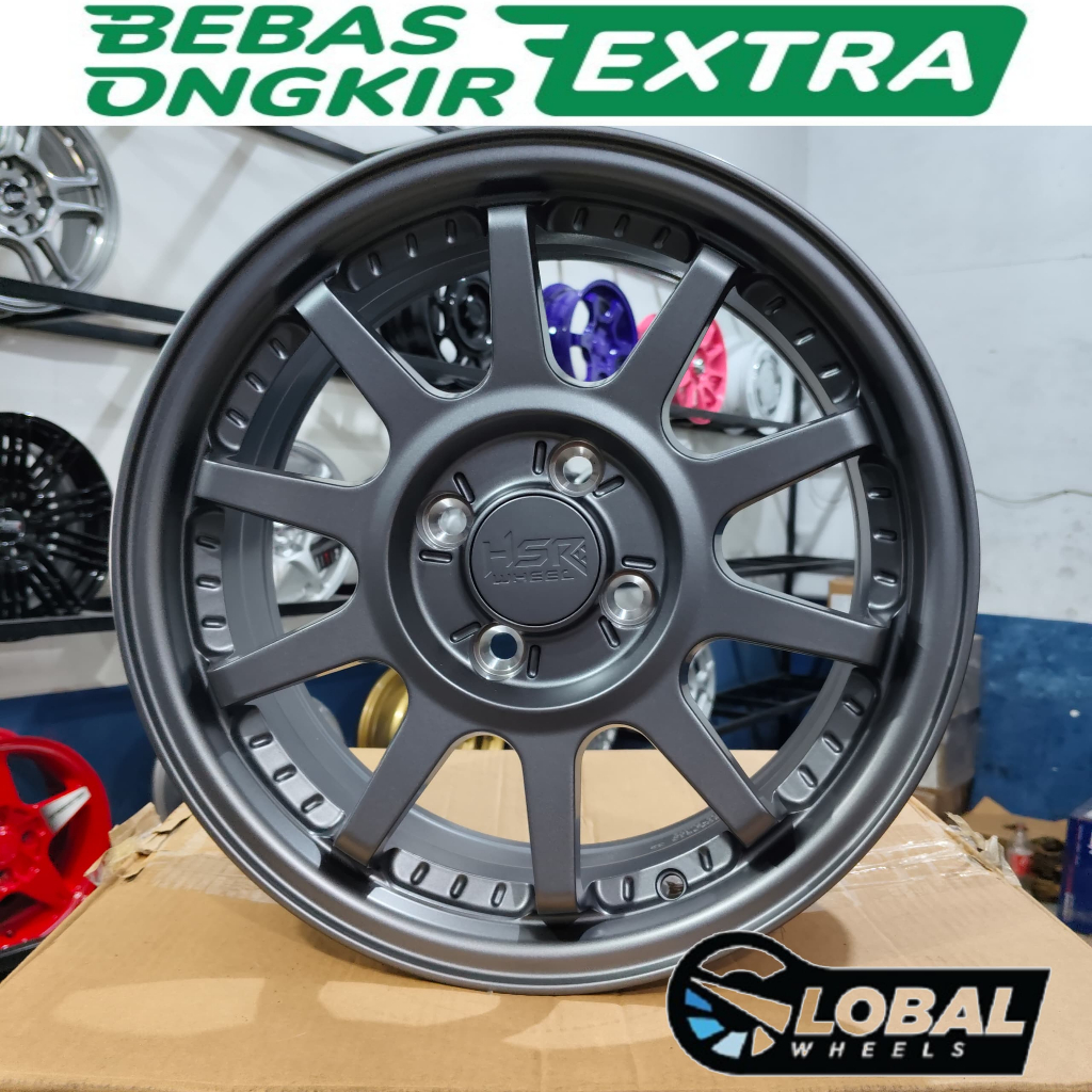 HSR velg soluna ring 15 lebar 65 lubang 4 et 42 |velg mobil ring 15 brio agya ayla yaris sigra