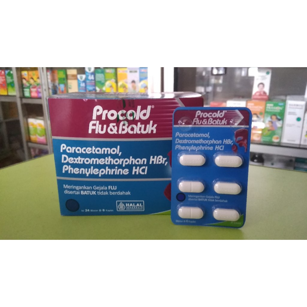 Procold Flu dan Batuk Obat Pereda Flu | Batuk | Demam | Sakit Kepala 1 Strip