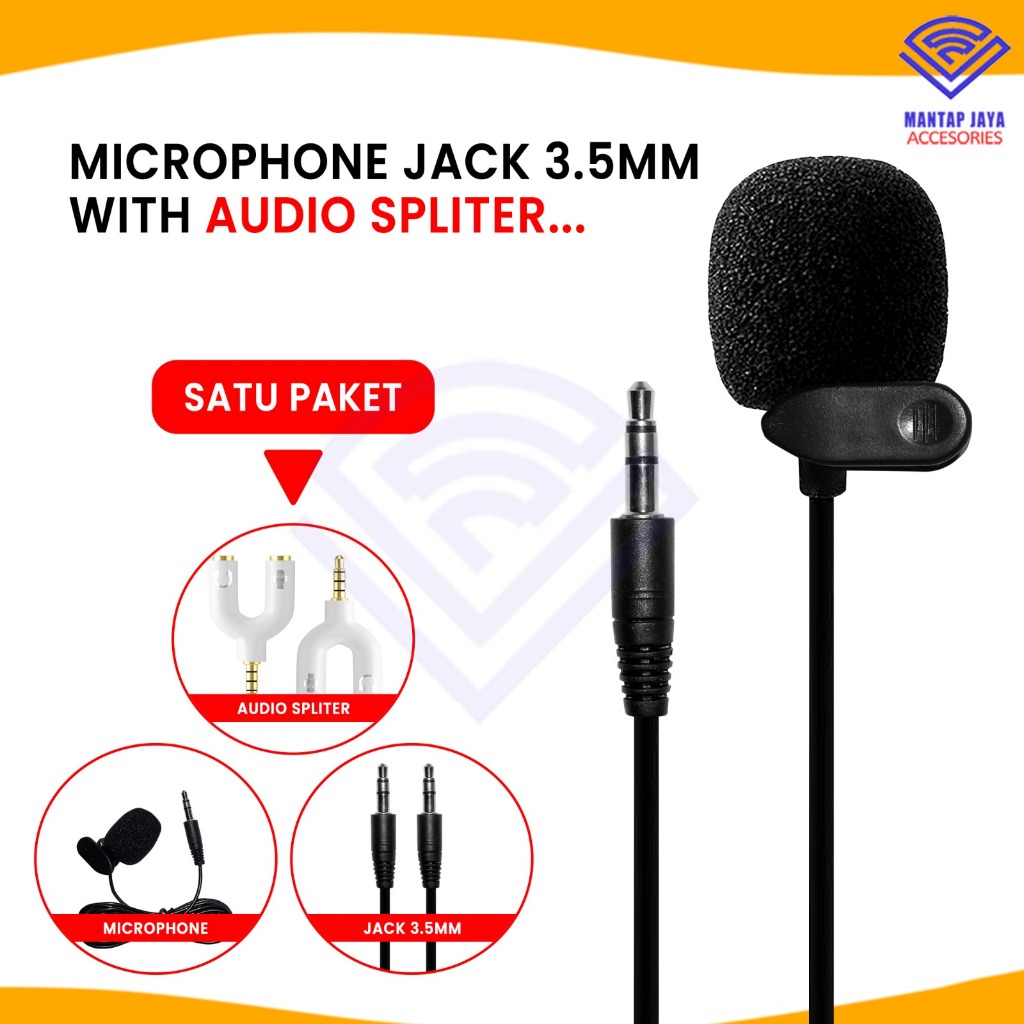 [COD] MIC MICROPHONE CLIP ON UNTUK LIVE / KONTEN CREATOR / VLOG 1 PAKET